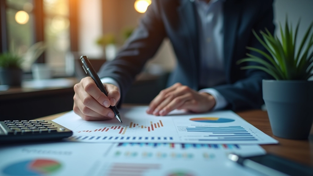 Économiste analysant les données d'inflation avec des graphiques et des feuilles de calcul